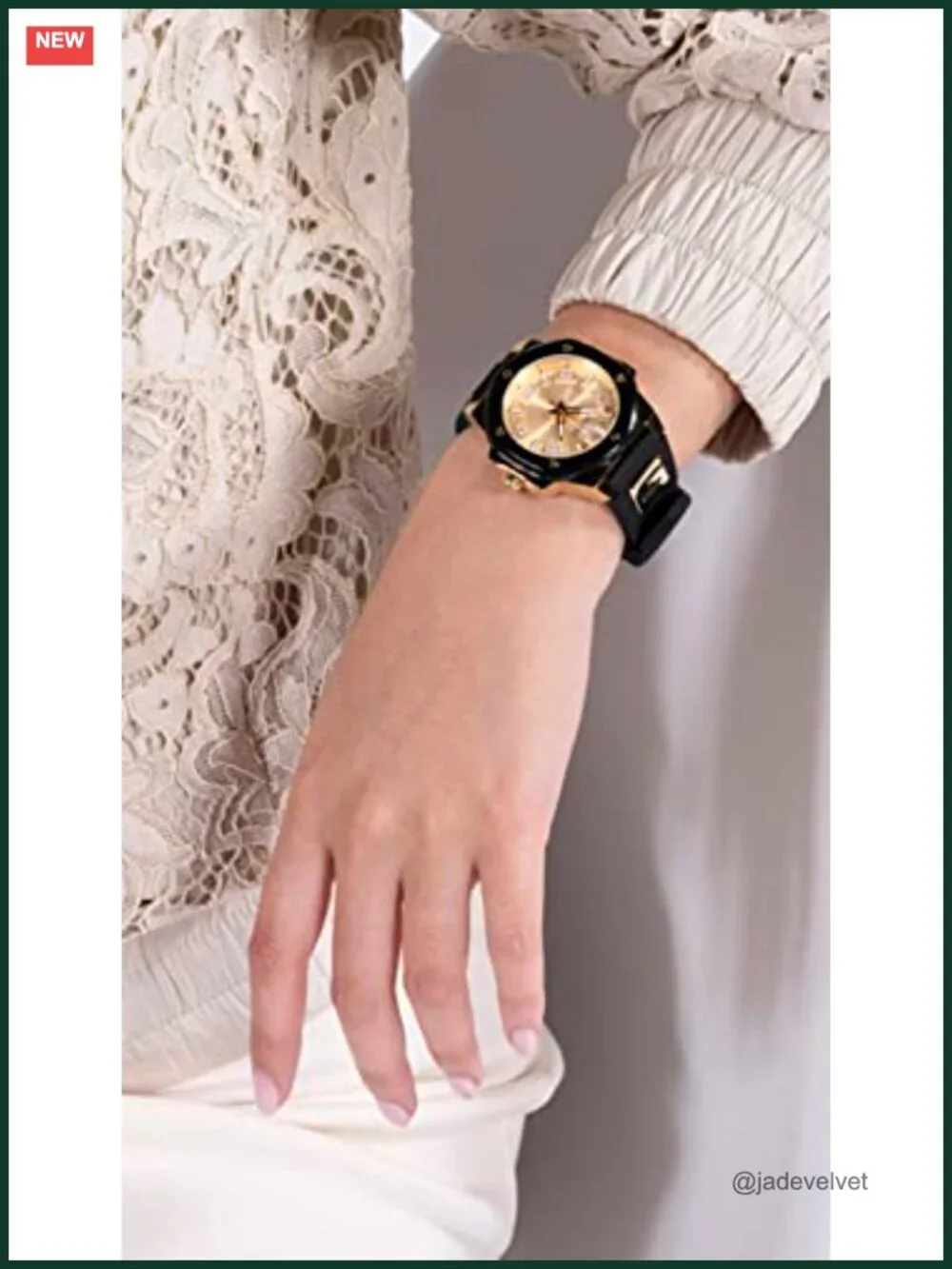 GUESS Ladies 38mm Quartz Watch Silicone Strap Water Resistant